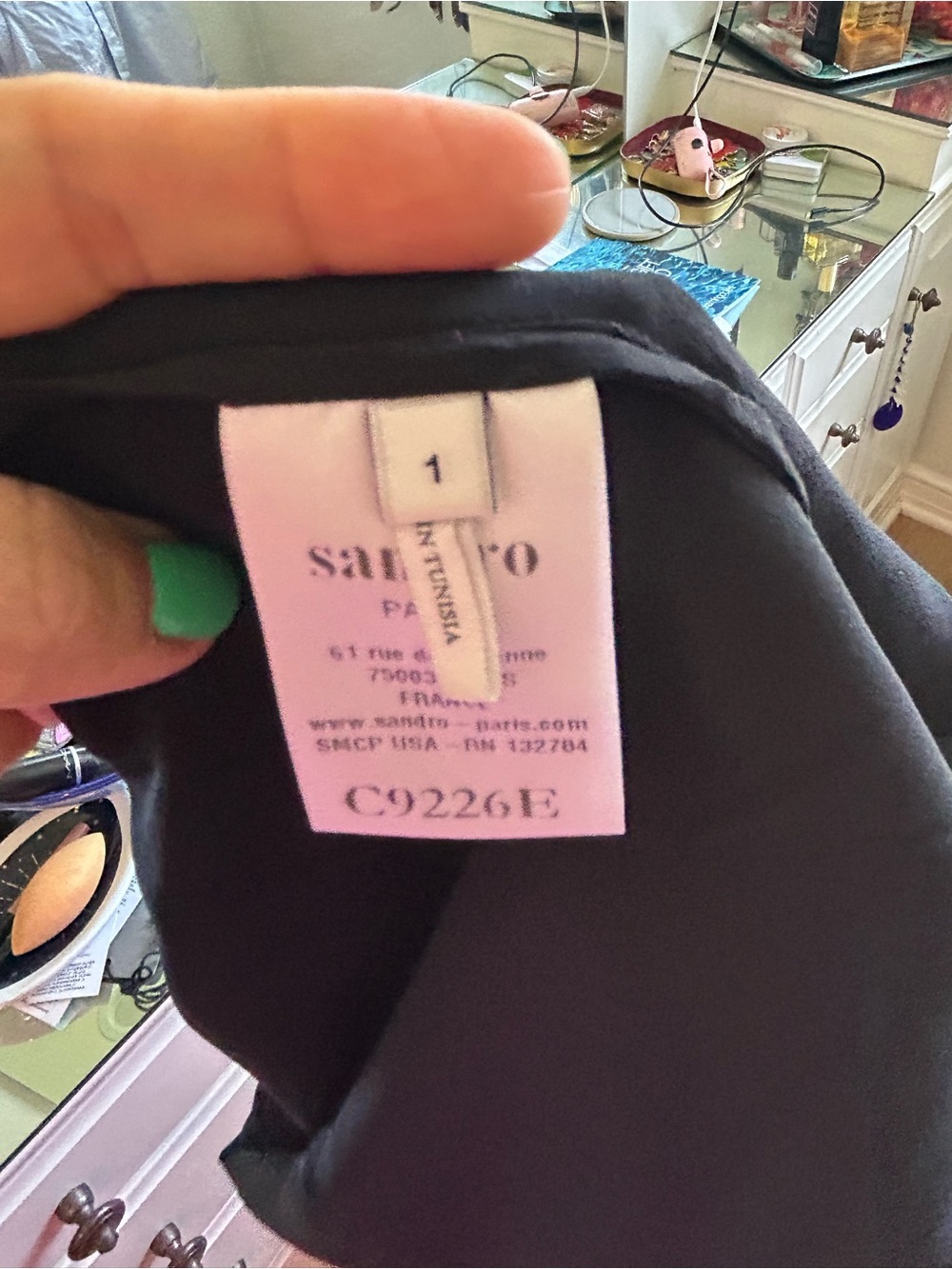 SANDRO button front blouse. - Picture 6 of 7